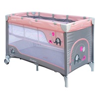 Baby Mix Elephants pink travel cot with hanging bed