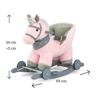 Rocking horse with melody and wheels Milly Mally Polly pink