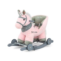 Rocking horse with melody and wheels Milly Mally Polly pink