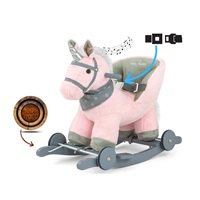 Rocking horse with melody and wheels Milly Mally Polly pink