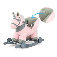 Rocking horse with melody and wheels Milly Mally Polly pink