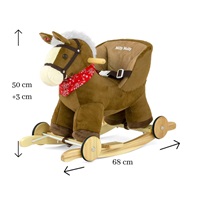 Rocking horse with melody and wheels Milly Mally Polly brown