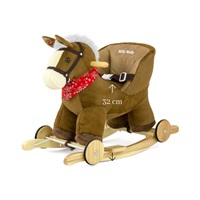 Rocking horse with melody and wheels Milly Mally Polly brown