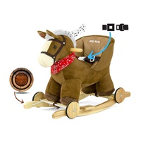 Rocking horse with melody and wheels Milly Mally Polly brown