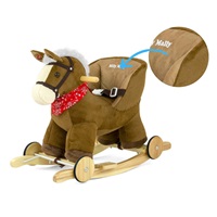 Rocking horse with melody and wheels Milly Mally Polly brown