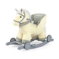 Rocking horse with melody and wheels Milly Mally Polly beige