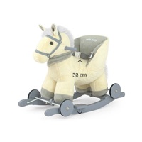 Rocking horse with melody and wheels Milly Mally Polly beige