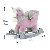 Rocking horse with melody and wheels Milly Mally Polly purple