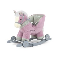 Rocking horse with melody and wheels Milly Mally Polly purple