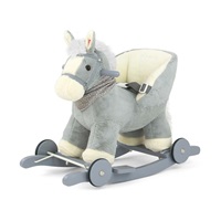 Rocking horse with melody and wheels Milly Mally Polly grey