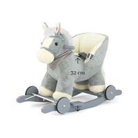 Rocking horse with melody and wheels Milly Mally Polly grey