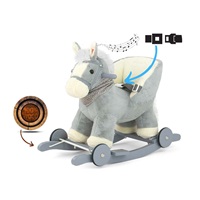 Rocking horse with melody and wheels Milly Mally Polly grey