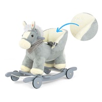 Rocking horse with melody and wheels Milly Mally Polly grey