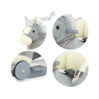 Rocking horse with melody and wheels Milly Mally Polly grey