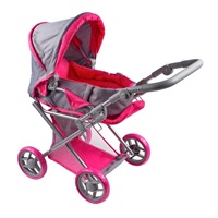 Baby Mix Elsa multifunctional doll stroller grey-pink