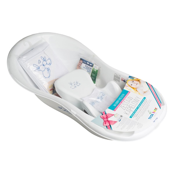 Bathing gift set for baby Bunny white