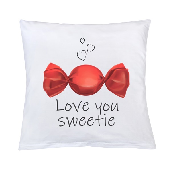 Pillow New Baby with print Love you sweetie 40x40 cm