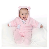 Winter coat New Baby Nice Bear pink, size 56 (0-3m)