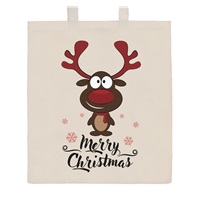 Cotton shopping bag natural with print New Baby Merry Christmas