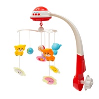 Carousel above the crib with light projector Baby Mix red