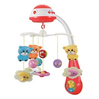 Carousel above the crib with light projector Baby Mix red