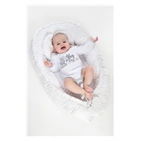 Luxury nest with pillow and blanket New Baby from Minky Heart white