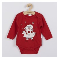 New Baby Winter Penguin Long Sleeve Baby Bodysuit, size 56 (0-3m)