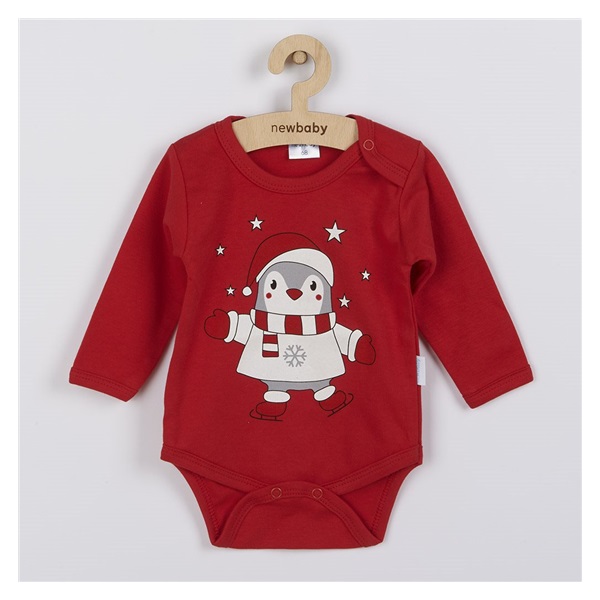 New Baby Winter Penguin Long Sleeve Baby Bodysuit, size 56 (0-3m)