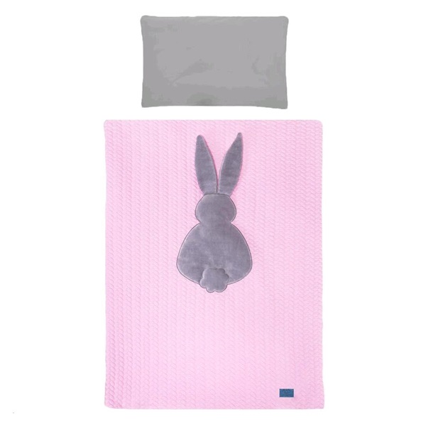 3-piece bedding Belisima Rabbit 90/120 pink-grey