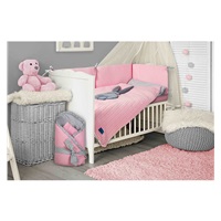 3-piece bedding Belisima Rabbit 90/120 pink-grey