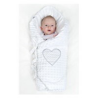 Luxury Minky wrap New Baby white 75x75 cm