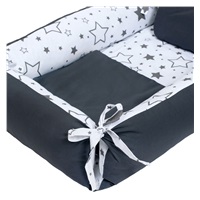 Multifunctional nest with pillow and blanket New Baby stars grey