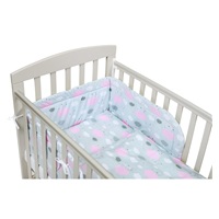 3-piece bedding New Baby 90/120 cm puffs pink