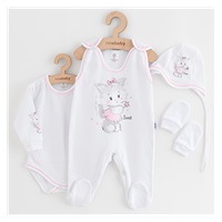 4-Piece New Baby Kitty White and Pink, size 62 (3-6m)