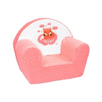 Baby chair made of Minky New Baby Fox salmon