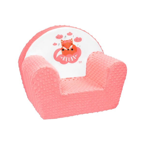 Baby chair made of Minky New Baby Fox salmon