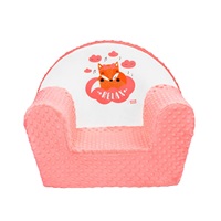 Baby chair made of Minky New Baby Fox salmon