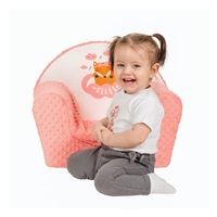 Baby chair made of Minky New Baby Fox salmon