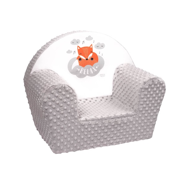 New Baby Fox grey Minky baby chair