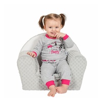 New Baby Fox grey Minky baby chair