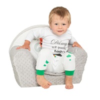 New Baby Fox grey Minky baby chair