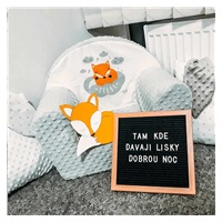 New Baby Fox grey Minky baby chair