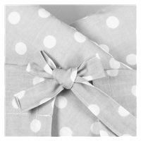 Classic lace-up wrap New Baby grey with polka dots