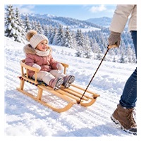 Wooden Backrest for Children‘s Sleds Made of Beech Wood