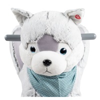 Rocking toy with melody and wheels PlayTo husky