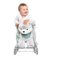 Rocking toy with melody and wheels PlayTo husky