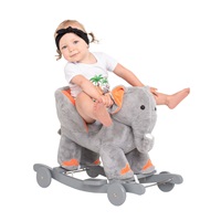 Rocking toy with melody and wheels PlayTo elephant