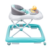 Baby Mix baby walker with steering wheel and silicone wheels mint