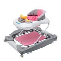 Baby walker with swing and silicone wheels Baby Mix pink