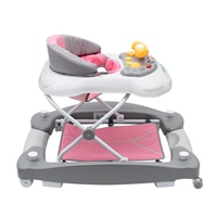 Baby walker with swing and silicone wheels Baby Mix pink